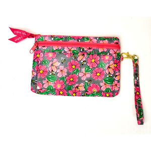 Simply Southern Pouch Wallet Womens One Size Pink Floral Bee Wristlet Honeycore